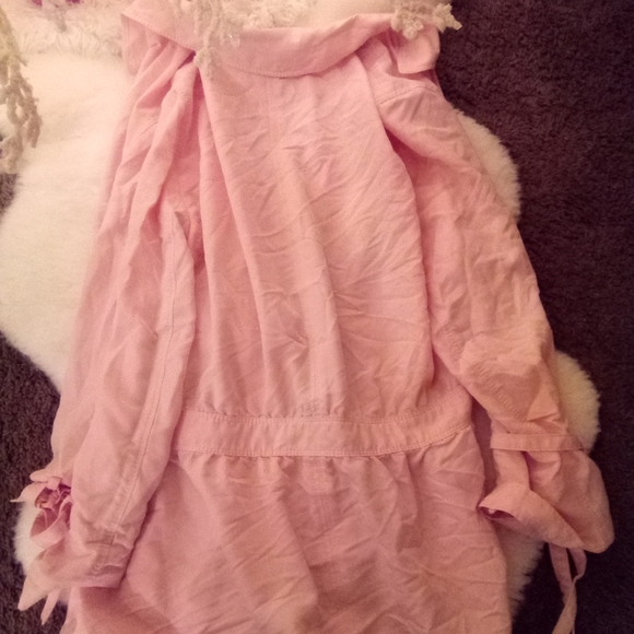 NWOT Banana Republic Pink Structured Trench Coat Sz XL - Picture 6 of 6